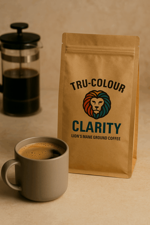 Tru-Colour: Clarity - Lion’s Mane Ground Coffee (250g) - Image 3